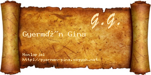 Gyermán Gina névjegykártya